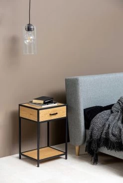 Table De Chevet Dover 1 Tiroir - Noir/chêne Sauvage 18 Table De Chevet Dover 1 Tiroir - Noir/chêne Sauvage -Magasin De Meubles 0000081317 10 be3d