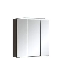Armoire De Toilette Bobbi 60cm Modèle 2 3 Portes & Eclairage LED - Graphite -Magasin De Meubles 003.1.0042 1 725f