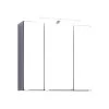 Armoire De Toilette Bobbi 70cm Modèle 2 3 Portes & Eclairage LED - Graphite