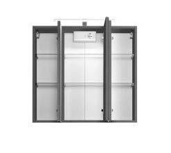 Armoire De Toilette Bobbi 70cm Modèle 2 3 Portes & Eclairage LED - Graphite -Magasin De Meubles 007.1.0042 2 6b02
