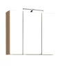 Armoire De Toilette Bobbi 90cm Modèle 2 3 Portes & Eclairage LED - Chêne
