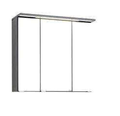 Armoire De Toilette Bobbi 70cm Modèle 1 3 Portes & Eclairage LED - Graphite -Magasin De Meubles 010.1.0042 1 74bb