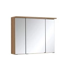 Armoire De Toilette Bobbi 80cm Modèle 1 3 Portes & Eclairage LED - Chêne -Magasin De Meubles 011.1.0081 1 9927