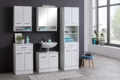 Armoire Murale Ricca 50cm 2 Portes - Blanc -Magasin De Meubles 015.2031 3a 1bec