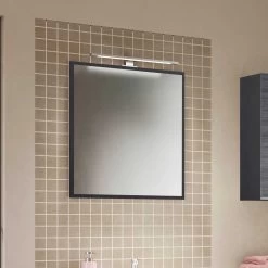 Miroir Lotuk 60cm Avec éclairage - Chêne Gris