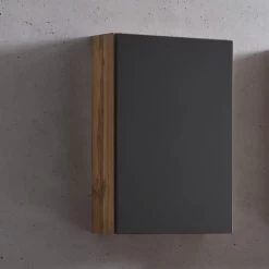 Armoire Murale Kornel/Luna 40cm 1 Porte - Chêne/gris Mat