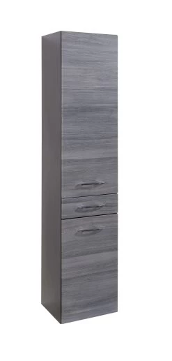 Colonne Florent 40cm Avec 2 Portes & Tiroir - Graphite/chêne Gris -Magasin De Meubles 057.1.3100 e1dd