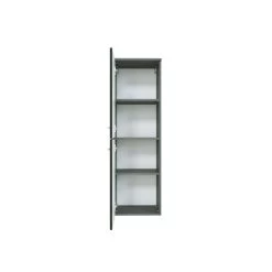 Colonne Florent 40cm Avec 2 Portes - Graphite/gris Brillant -Magasin De Meubles 060.1.3135 2 3fa4