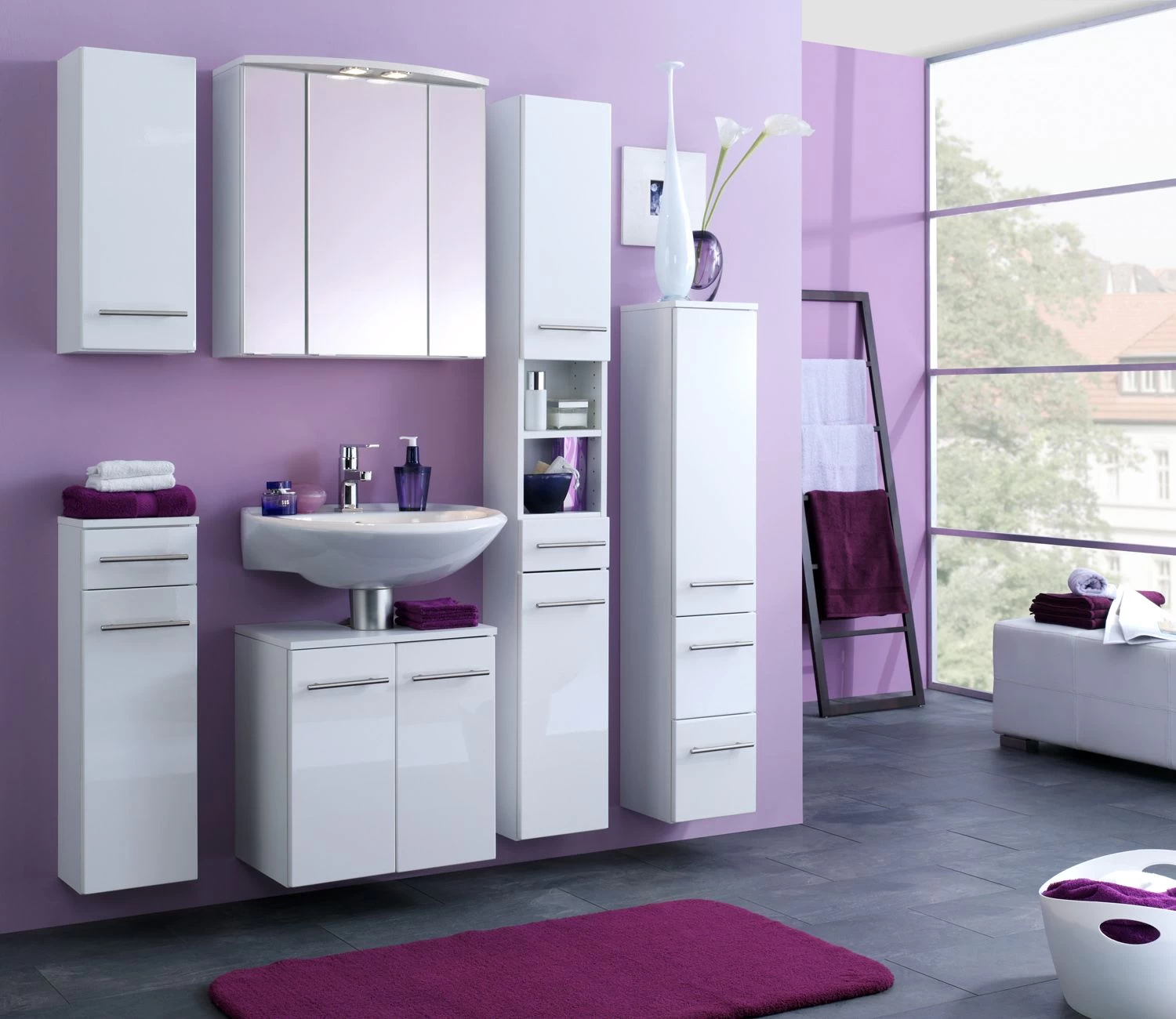 Meuble Sous Lavabo Small 50cm - Blanc Brillant 4 Meuble Sous Lavabo Small 50cm - Blanc Brillant – Image 4