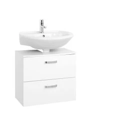 Meuble Sous Lavabo Bobbi 60cm 1 Porte Et 1 Tiroir à Fermeture Douce - Blanc -Magasin De Meubles 088.1.2133 1a d243