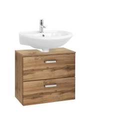 Meuble Sous Lavabo Bobbi 60cm 1 Porte Et 1 Tiroir à Fermeture Douce - Chêne -Magasin De Meubles 088.1.2162 1a 72bd