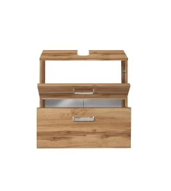 Meuble Sous Lavabo Bobbi 60cm 1 Porte Et 1 Tiroir à Fermeture Douce - Chêne -Magasin De Meubles 088.1.2162 2 e093