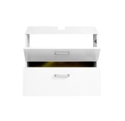 Meuble Sous Lavabo Bobbi 70cm 1 Porte Et 1 Tiroir - Blanc -Magasin De Meubles 089.1.2133 2 afca