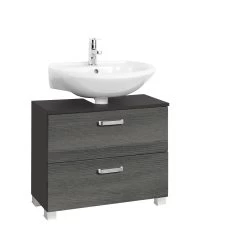 Meuble Sous Lavabo Bobbi 70cm 1 Porte Et 1 Tiroir - Graphite/chêne Gris -Magasin De Meubles 089.1.2163 1b b806