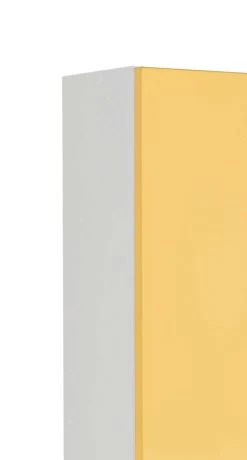 Meuble Sous Lavabo Ricca 60cm 1 Porte & 3 Tiroirs - Blanc/jaune -Magasin De Meubles 091.2033 6a 2a9d