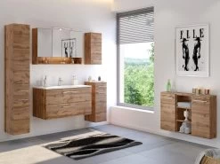 Meuble Lavabo Sefa 100cm 2 Tiroirs - Chêne Wotan -Magasin De Meubles 101.1.3194 3 80d0