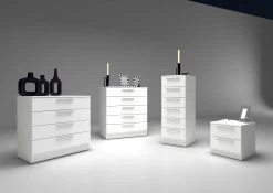 Table De Chevet Ramos 2 Tiroirs - Blanc -Magasin De Meubles 1010BLANCO 1011BLANCO 1012BLANCO 1013BLANCO 000A b130