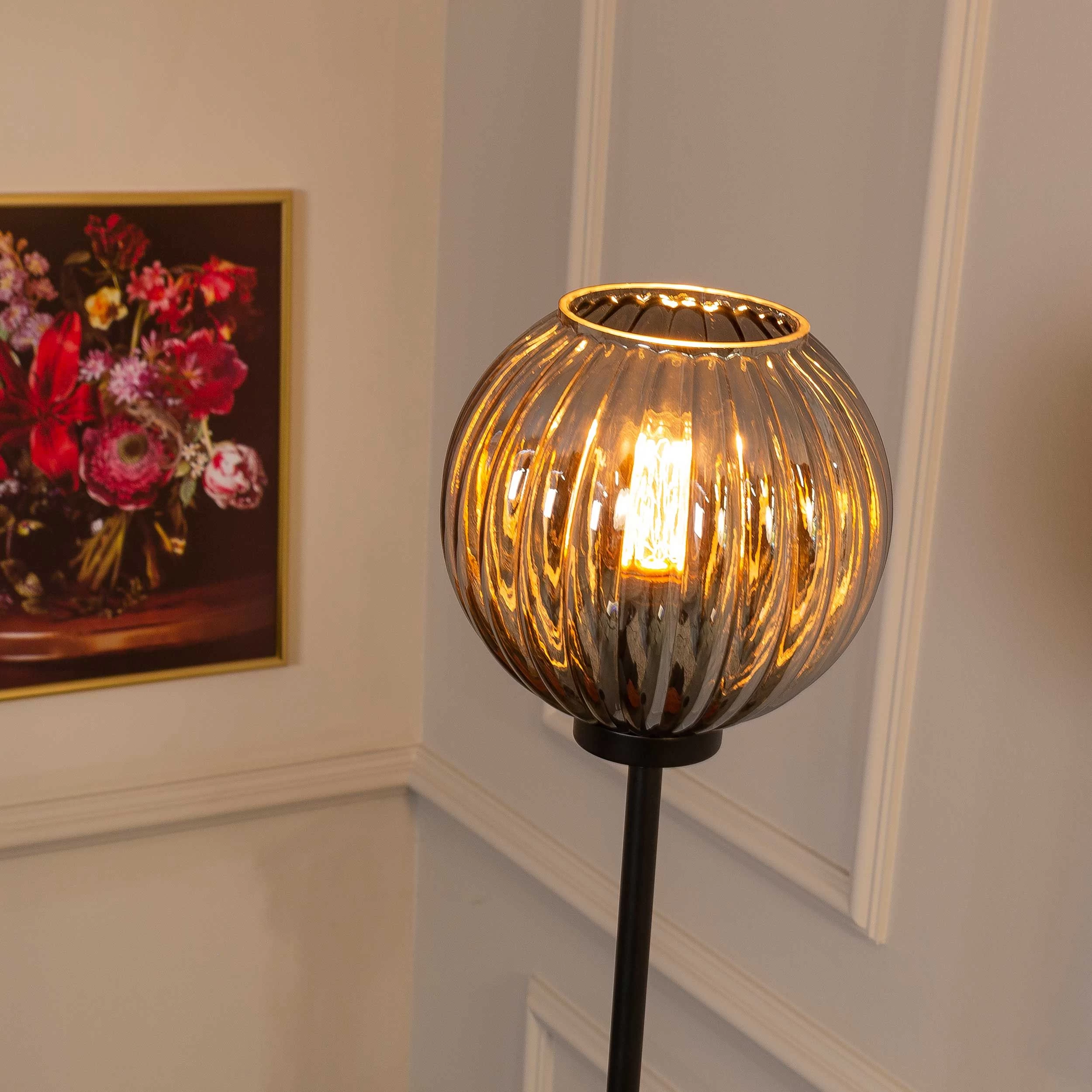 Lampadaire Lavinia 25x155cm - Verre Fumé 1 Lampadaire Lavinia 25x155cm - Verre Fumé