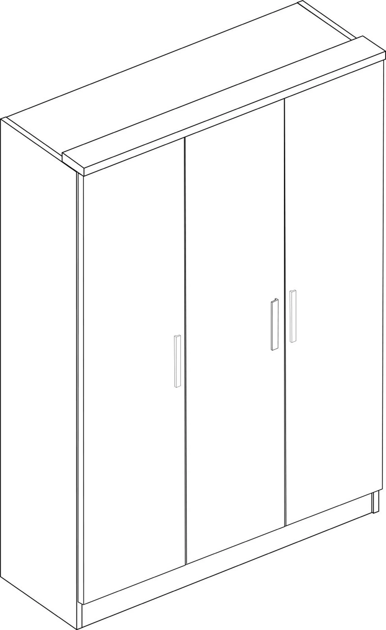 Armoire Ramos 120cm Avec 3 Portes - Chêne 3 Armoire Ramos 120cm Avec 3 Portes - Chêne – Image 3