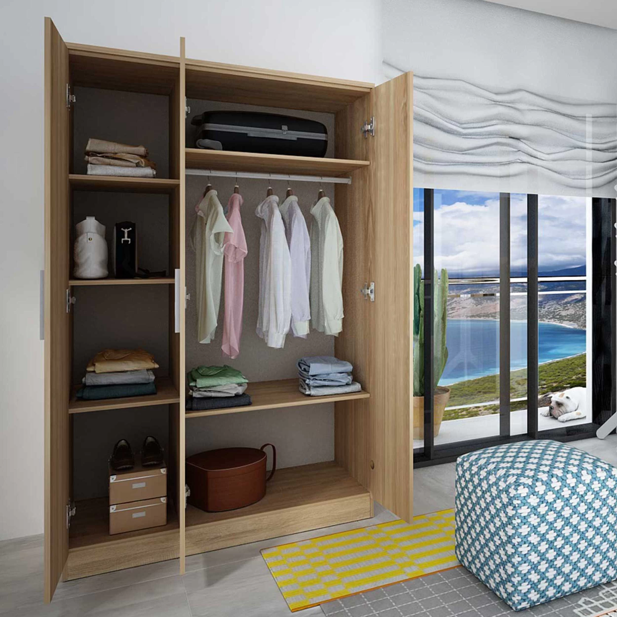 Armoire Ramos 120cm Avec 3 Portes - Chêne 5 Armoire Ramos 120cm Avec 3 Portes - Chêne – Image 5