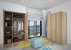 Armoire Ramos 120cm Avec 3 Portes - Chêne 10 Armoire Ramos 120cm Avec 3 Portes - Chêne -Magasin De Meubles 1018ROBLE 002 a0ea