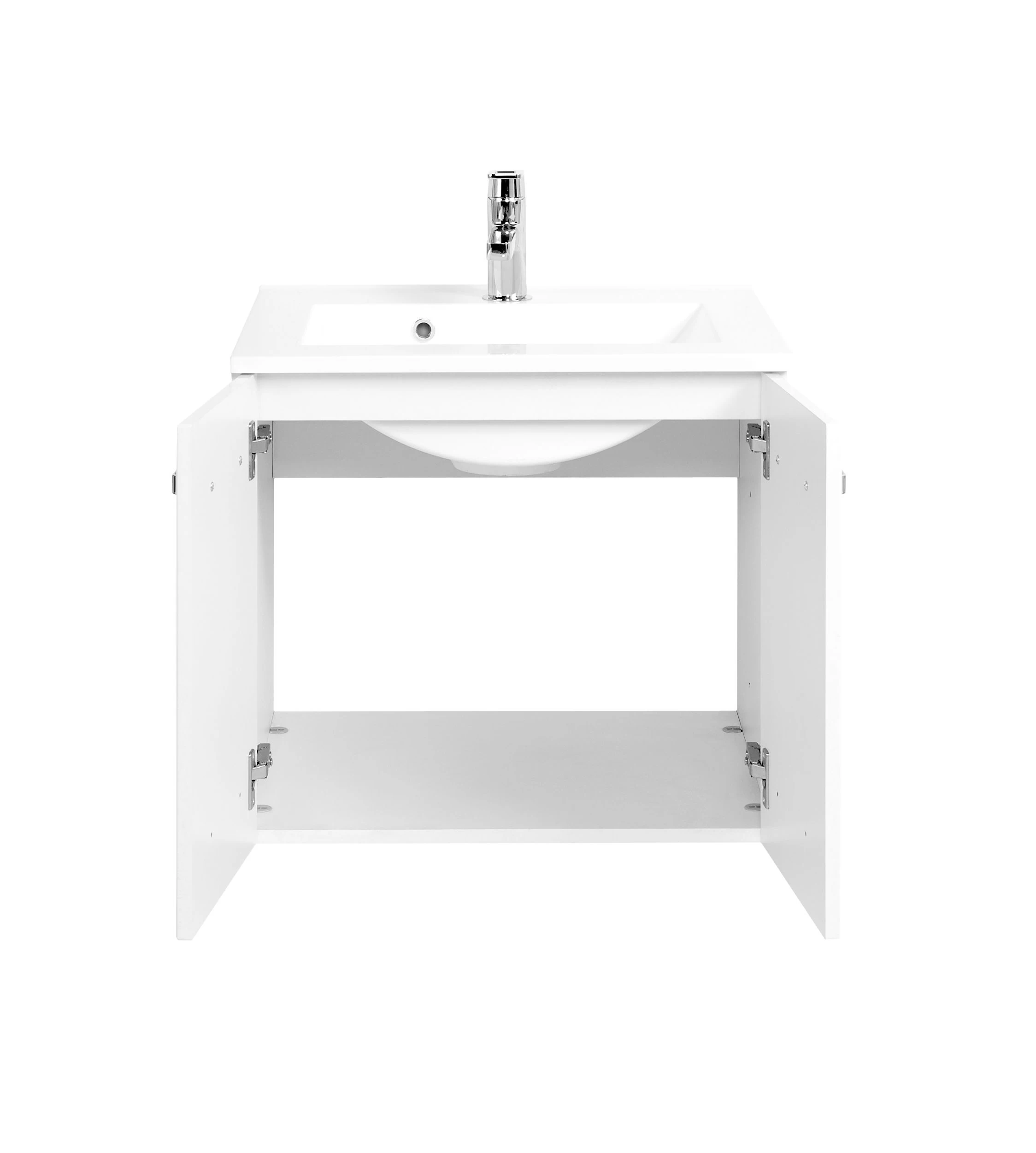 Meuble Vasque Bobbi 60cm Avec 2 Portes Et Vasque Céramique - Blanc 4 Meuble Vasque Bobbi 60cm Avec 2 Portes Et Vasque Céramique - Blanc – Image 4