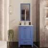 Jussara 2-Piece Bathroom Furniture Set | Blue | Solid Wood And Quartz
