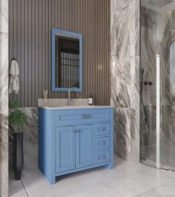 Ensemble De Meubles De Salle De Bains Jussara Avec Comptoir En Quartz Blanc -Magasin De Meubles 138JSR1146 20 204 a272