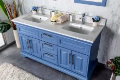 Jussara Ensemble De Meubles De Salle De Bain (3 Pièces) | 100% MDF LAQUERED | Comptoir En Quartz Blanc -Magasin De Meubles 138JSR1170 20 203 3e19