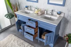 Jussara Ensemble De Meubles De Salle De Bain (3 Pièces) | 100% MDF LAQUERED | Comptoir En Quartz Blanc -Magasin De Meubles 138JSR1170 20 204 5b20