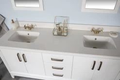 Jussara Ensemble De Meubles De Salle De Bain | Ensemble 3 Pièces | 100% MDF Laqué | Comptoir En Quartz Blanc -Magasin De Meubles 138JSR1185 20 205 792c