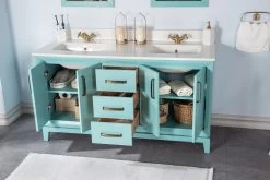 Jussara 3-Piece Bathroom Furniture Set | Turquoise | Quartz Countertop -Magasin De Meubles 138JSR1191 20 203 d66d