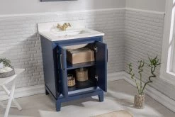 Jussara Ensemble De Salle De Bain 2pc | Bleu Foncé | 100% Bois Massif | Quartz Blanc | Poignées En Bronze 10 Jussara Ensemble De Salle De Bain 2pc | Bleu Foncé | 100% Bois Massif | Quartz Blanc | Poignées En Bronze -Magasin De Meubles 138JSR1201 20 203 420c