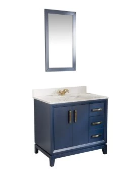Jussara Ensemble De Meubles De Salle De Bains | Bleu Foncé, 2 Pièces -Magasin De Meubles 138JSR1203 20 207 6e1e