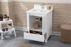 Jussara - Ensemble De Meubles De Salle De Bains | 2 Pièces MDF LAQUERED | Comptoir En Quartz Blanc -Magasin De Meubles 138JSR1208 20 203 df2e