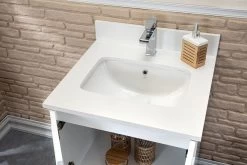 Jussara - Ensemble De Meubles De Salle De Bains | 2 Pièces MDF LAQUERED | Comptoir En Quartz Blanc -Magasin De Meubles 138JSR1208 20 204 47c9