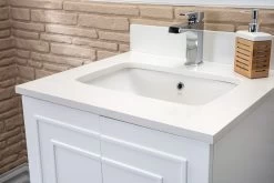 Jussara - Ensemble De Meubles De Salle De Bains | 2 Pièces MDF LAQUERED | Comptoir En Quartz Blanc -Magasin De Meubles 138JSR1208 20 205 4e24