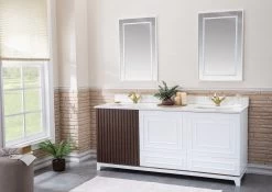 Jussara 3-Piece Bathroom Furniture Set | 100% Laquered MDF | White Quartz Countertop 11 Jussara 3-Piece Bathroom Furniture Set | 100% Laquered MDF | White Quartz Countertop -Magasin De Meubles 138JSR1214 20 202 320f