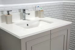 Ensemble De Meubles De Salle De Bains Jussara Avec Comptoir En Quartz Et Finition Grise -Magasin De Meubles 138JSR1216 20 205 e0bc