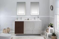 Jussara" Ensemble De Meubles De Salle De Bains | Gris | 3 Pièces