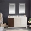 Jussara 3-Piece Bathroom Furniture Set | 100% Laquered MDF | Quartz Countertop | Cream Color