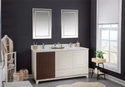 Jussara 3-Piece Bathroom Furniture Set | 100% Laquered MDF | Quartz Countertop | Cream Color -Magasin De Meubles 138JSR1227 20 202 feec