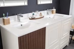 Jussara 3-Piece Bathroom Furniture Set | 100% Laquered MDF | Quartz Countertop | Cream Color -Magasin De Meubles 138JSR1227 20 205 87d6