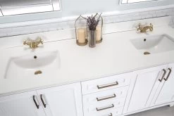 Jussara 3-Piece Bathroom Furniture Set | White Quartz Countertop | Flotal Mirror -Magasin De Meubles 138JSR1235 20 204 a51a