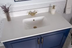 Jussara Ensemble De Meubles De Salle De Bain | 2 Pièces | 100% Bois Massif Et Quartz | Bleu Foncé -Magasin De Meubles 138JSR1253 20 204 2fd9