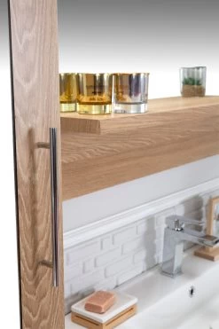 Jussara" Ensemble De Salle De Bains | MDF Mélaminé | Vasque En Céramique | Poignées Chromées | Chêne Blanc 13 Jussara" Ensemble De Salle De Bains | MDF Mélaminé | Vasque En Céramique | Poignées Chromées | Chêne Blanc -Magasin De Meubles 138JSR1270 20 209 37c7