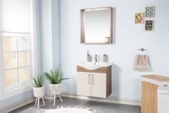 Jussara" Ensemble De Salle De Bains | 3PC | MDF/Bois | Vasque En Céramique | Montage Mural -Magasin De Meubles 138JSR1272 20 202 8183