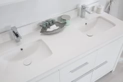 Jussara" Ensemble De Meubles De Salle De Bains | 3 Pièces | Blanc | MDF Et Quartz -Magasin De Meubles 138JSR1280 20 204 0d2c