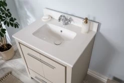 Jussara Ensemble De Meubles De Salle De Bain - Beige | 2 Pièces, Bois Massif, Comptoir En Quartz -Magasin De Meubles 138JSR1283 20 205 39eb