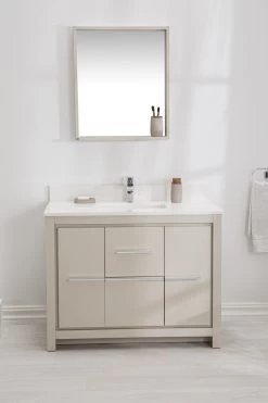 Jussara - Ensemble De Meubles De Salle De Bains | MDF Laqué | Plan En Quartz Et Vasque En Porcelaine | Beige 15 Jussara - Ensemble De Meubles De Salle De Bains | MDF Laqué | Plan En Quartz Et Vasque En Porcelaine | Beige -Magasin De Meubles 138JSR1285 20 202 5e72